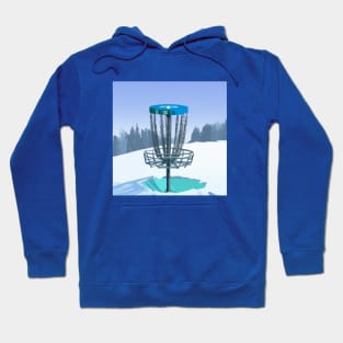 Disc Golf on a Snowy Winter Day Hoodie